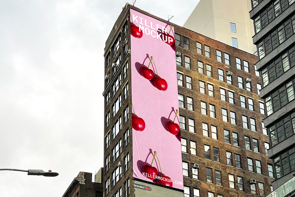 New York Billboard Mockup #11 - Vertical