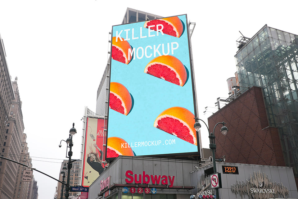 New York Billboard Mockup #2 - Vertical